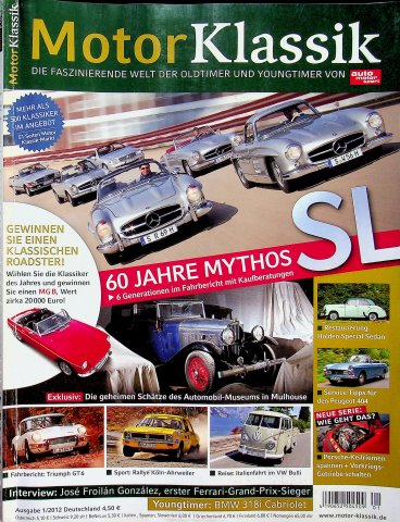 Deckblatt Motor Klassik (01/2012)